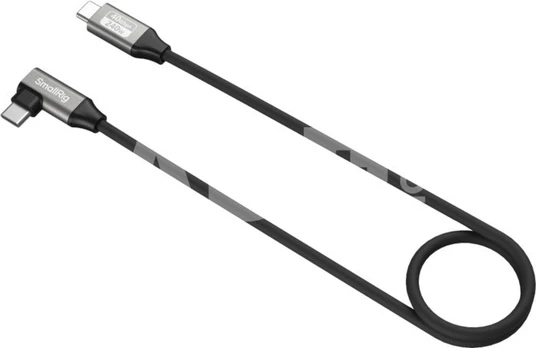 SmallRig 5076 USB-C Data Cable (Straight to Angled, 60cm (40Gbps + 240W + 8K)