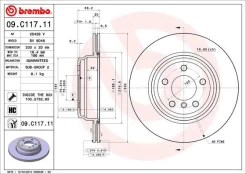 Stabdžių diskas BREMBO 09.C117.11 kaina