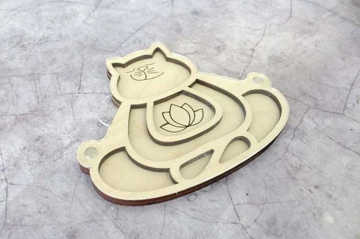 Organiser for beads "Cat-Yogi" (with lid) OR-176
