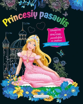Princesių pasaulis. Grandyk ir spalvink