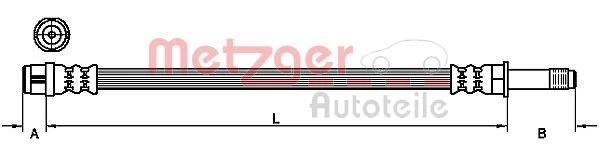 Stabdžių žarnelė METZGER 4110482