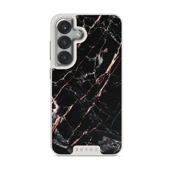 Rose Gold Marble - Samsung Galaxy S25 Plus Case, Elite Light (Magnetic) / Silver
