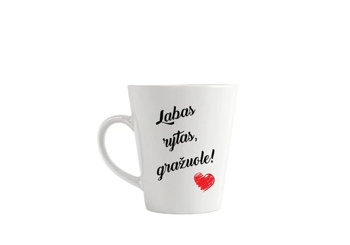 Puodelis „Labas rytas, gražuole“
