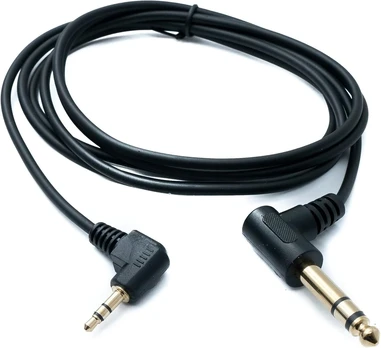 Audio kabelis 6.35mm į 3.5mm kampuotas, 180 cm