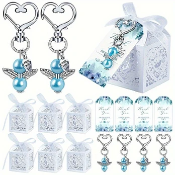 Raktų pakabukas angeliukas, mėlyna