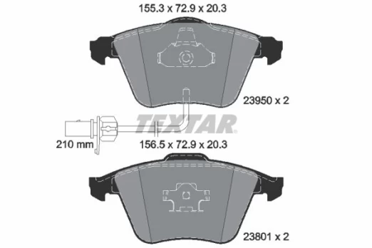 TEXTAR 2395001 Brake pad set