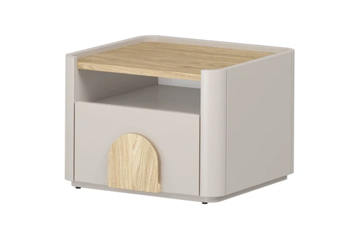 Night Stand Amilio - Cashmere / Oiled Oak / Light Oak Handles