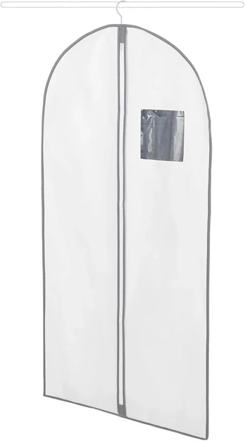 Compactor Novara drabužių užvalkalas 60 x 137 cm, baltas/pilkas