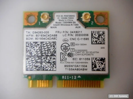 Lenovo PCIe 802.11ac WLAN adapter with Bluetooth