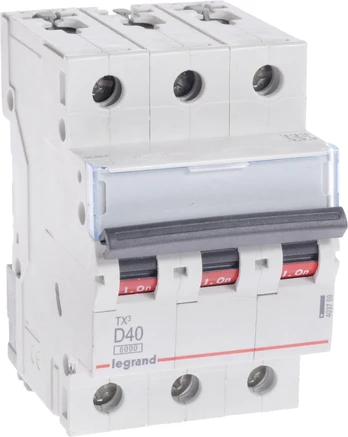 Legrand grandinės pertraukiklis S303 D40 TX3 40A 6kA 403759