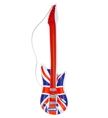 Pripučiama elektrinė gitara su Jk vėliava, 105 cm