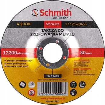 Šlifavimo diskas metalui Schmith 125x6,8 mm