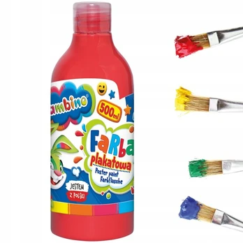 Bambino plakato dažai 500ml, raudoni