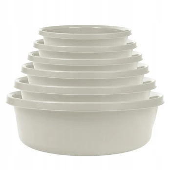 Plastikinis dubuo skalbiniams, baltas, 9 L