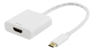 Adapteris DELTACO USB-C - HDMI, baltas / USBC-HDMI7 kaina