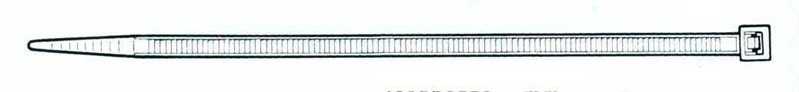 Tvirtinimo dirželis Elematic, poliamidas, balta, 430 mm x 4.8 mm