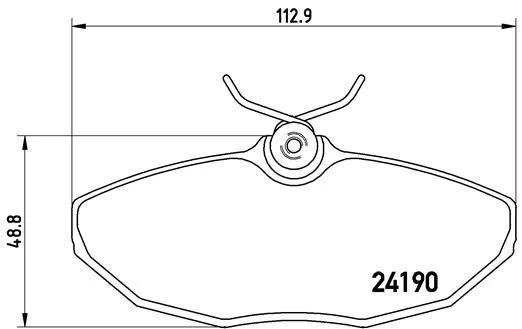 Stabdžių trinkelių rinkinys, diskinis stabdys BREMBO P 36 015