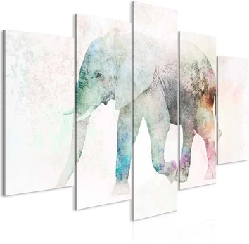 Artgeist Paveikslas - Painted Elephant (5 Parts) Wide