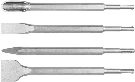 Graphite SDS Plus kaltai, komplekte 4 vnt