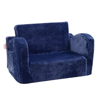 Sulankstoma vaikiška sofa, mėlyna