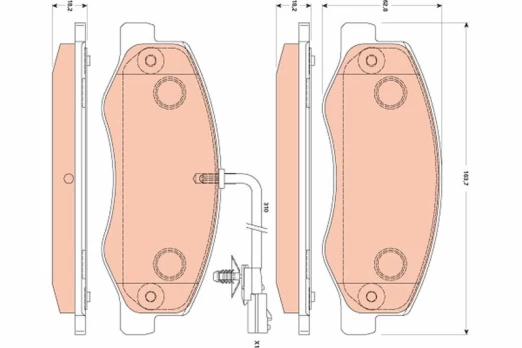 TRW GDB1885 Brake pad set