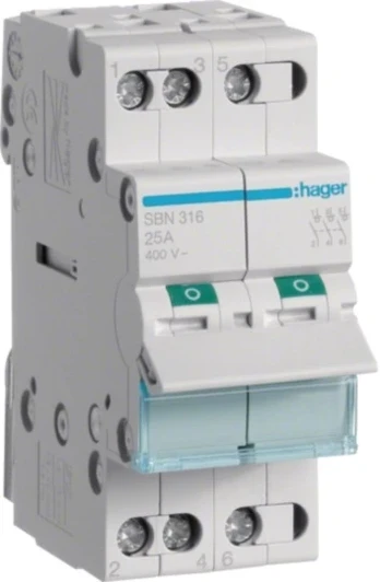 Kirtiklis Hager SBN316 (3P, 16A, 400V, 2 mod.)
