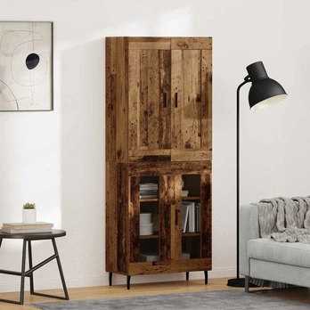 Aukštas spintelė 2 pcs Senovinis medis