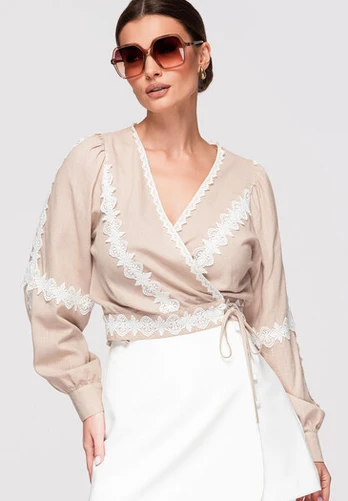 Palaidinė moterims Ombre OW-TS-E0033, smėlinė