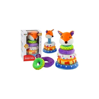 Lean Plush Pyramid Fox Educational Mascot Colorful 27 cm