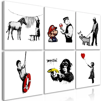 Artgeist Paveikslas - Banksy Style (6 Parts)