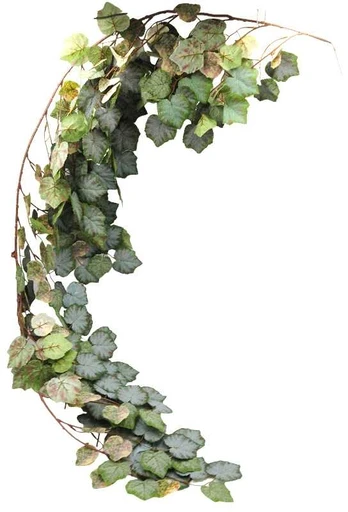 Dirbtinės vynuogės lapų girlianda, 160 cm