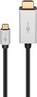 Kabelis USB Goobay USB-C - HDMI 2 m Juodai-sidabrinė (RB60174)