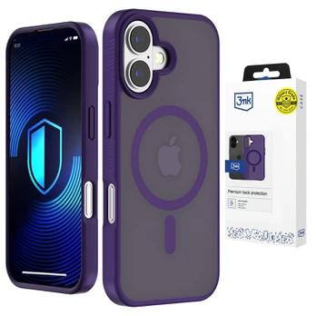 Dėklas 3mk Smoke MagCase for iPhone 16 - violetinė-translucent