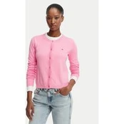 Tommy Jeans Kardiganas DW0DW20976 Rožinė Regular Fit