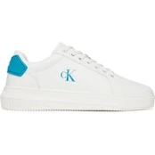 Laisvalaikio batai Calvin Klein Jeans Chunky Cupsole Ru Patch Lth YM0YM01296 Balta