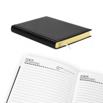 Planning notebook Forpus, A5/360, PVC cover, Black, Yellowi pages 0726-191