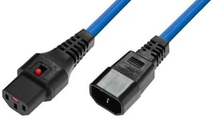 Kabelis zasilający MicroConnect Microconnect MC-C13C14LOCK-1MB kabelis zasilające Mėlyna 1 m C13 panel C14 panel