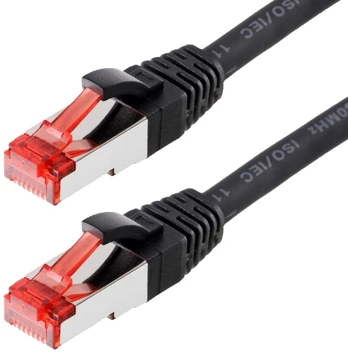 Helos patch cable S/FTP Cat 6 juodas 30,0 m