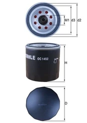 Alyvos filtras MAHLE OC145