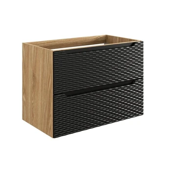 Vonios spintelė COMAD Ocean Black 82-90-2S, ąžuolo/juoda