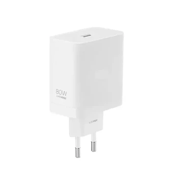 Realme 80W USB-A SuperVooc Adapteris baltas
