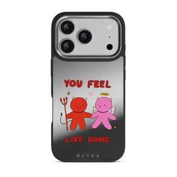 Like Home - iPhone 17 Pro Case, Elite Mirror Dark (MagSafe) / Silver