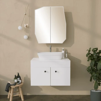Vonios spintelė Kalune Design Quartz, balta, 12 cm x 60 cm x 70 cm