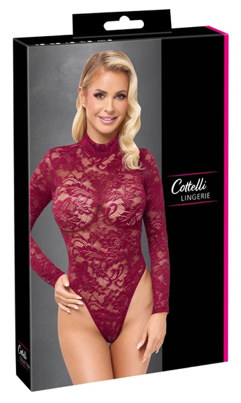Cottelli lingerie Lace Body red M glaustinukė