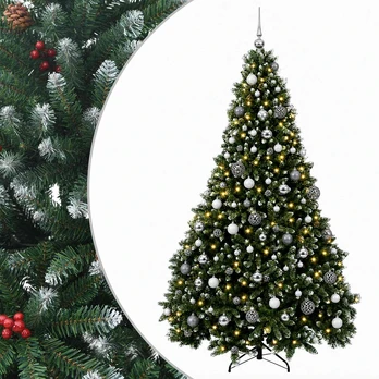Dirbtinė Kalėdų eglutė su burbulais 180 cm 300 LED Šilta balta