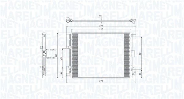Kondensatorius, oro kondicionierius MAGNETI MARELLI 350203809000