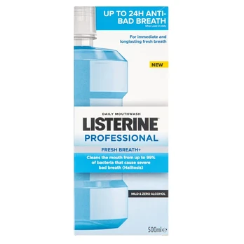 Burnos skalavimo skystis LISTERINE PROFESSIONAL FRESH BREATH+, 500 ml