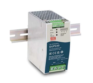 24V/40A DIN bėgio tipo nepertraukiamas DC-UPS modulis