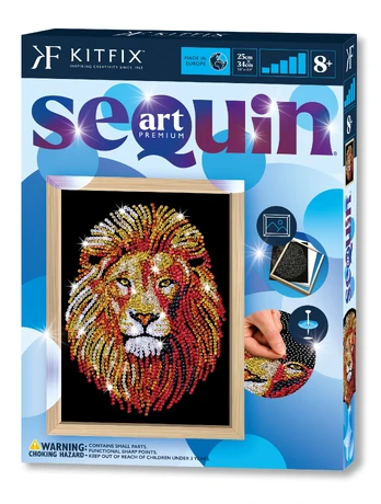 KITFIX DIY „Sequin Art“ mėlynasis rinkinys „Liūtas“