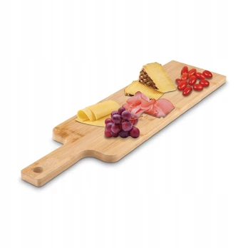 Bambukinė pjaustymo ir serviravimo lentelė Tadar su rankena, 59 × 15 cm